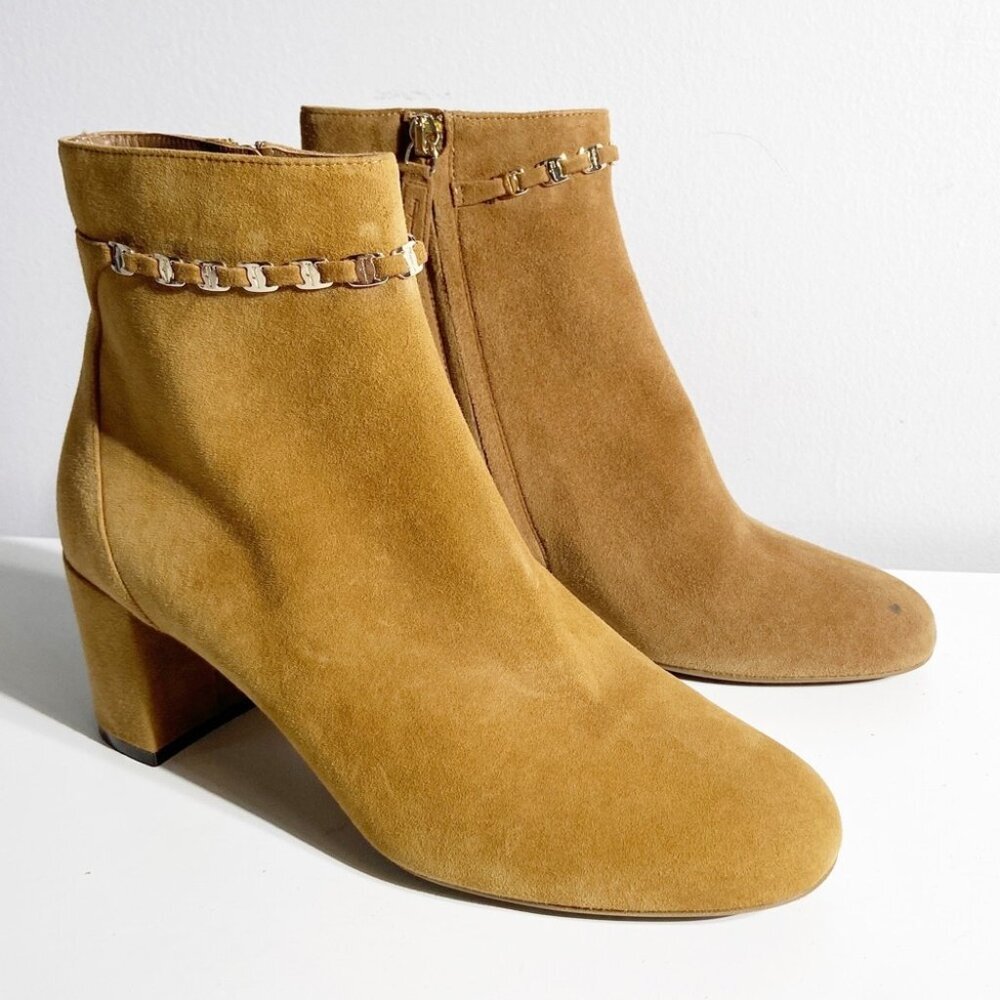 Ferragamo 75mm Ghila suede ankle boots